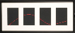 technik: acryl auf papier
grösse: 4 x 10 x 15 cm
rahmen: alu- schwarz / matt
mit vierteiligem passepartout
25 x 60 cm