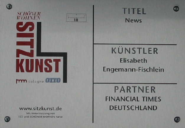 

ungewöhnliche perspektiven sind für die Financial Times Deutschland das tägliche geschäft

denn nur wer die welt auch aus anderen blickwinkeln betrachtet, entwickelt sich weiter

deshalb beteiligt sich die FTD an der aktion sitzkunst

neue wege können durchaus bequem sein!

